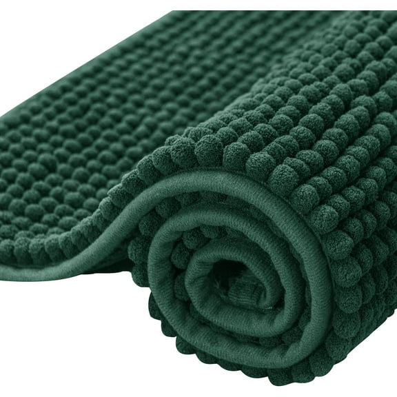 Bathroom Rugs Chenille Bath Rug Soft Short Plush Bath Mat Soft Shower Mat Water Absorbent Shower Mat Quick Dry Machine Washable(Celadon,18" x 24")