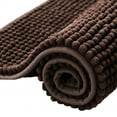 thumbnail image 1 of Bathroom Rugs Chenille Bath Rug Soft Short Plush Bath Mat Soft Shower Mat Water Absorbent Shower Mat Quick Dry Machine Washable(Chocolate,16" x 24"), 1 of 7