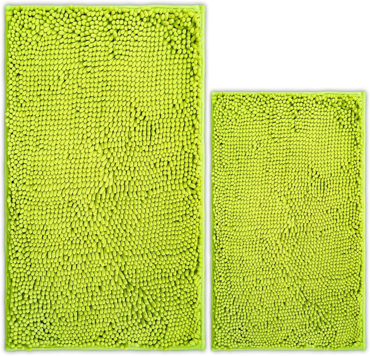 Bathroom Rugs Chenille Bath mat 2 Piece Set, Super Absorbent, PVC Non ...