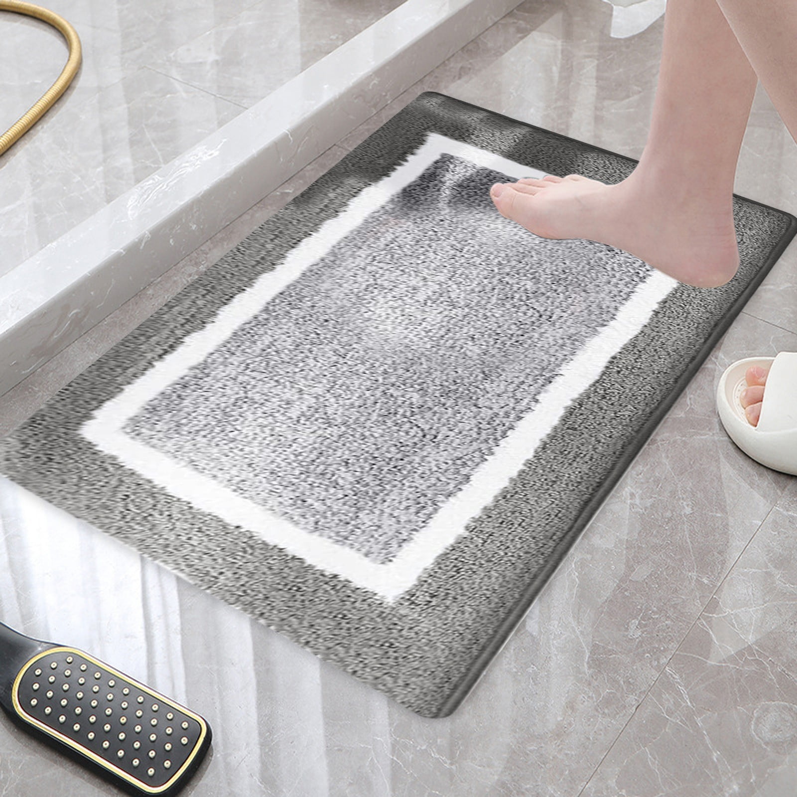 Bathroom Rugs Color Geometry Bath Mats for Bathroom Non Slip 16x24 ...