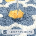 thumbnail image 1 of Bathroom Rugs, Cute Flower Bath Mat Flower Rug Non Slip Floor Carpet Microfiber Super Absorbent Machine Washable Bathtub Rug for Bedroom, Living Room and Bathroom Decor (19.6 x 31.4 inch), 1 of 6