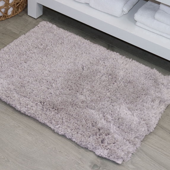 Bathroom Rugs, Extra Soft Absorbent Bath Rugs, Non-Slip, Quick Drying, Machine Washable, Plush Comfort for Bathroom Floor, Tub, Shower and Home Decor Accessories, 17x24, Grey