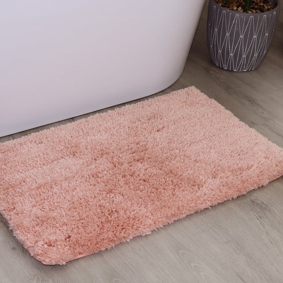 Bathroom Rugs, Extra Soft Absorbent Bath Rugs, Non-Slip, Quick Drying, Machine Washable, Plush Comfort for Bathroom Floor, Tub, Shower and Home Decor Accessories, 20x32, Coral