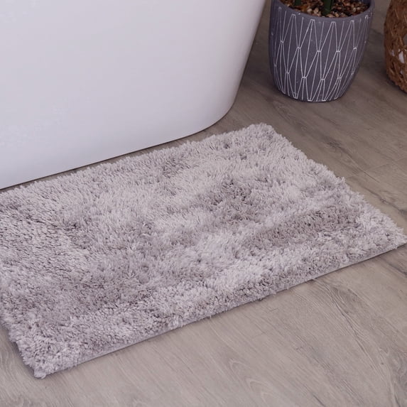 Bathroom Rugs, Extra Soft Absorbent Bath Rugs, Non-Slip, Quick Drying, Machine Washable, Plush Comfort for Bathroom Floor, Tub, Shower and Home Decor Accessories, 20x32, Grey