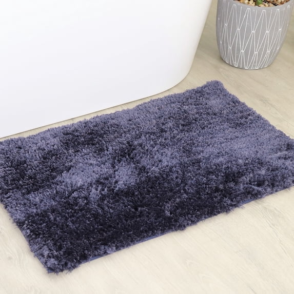 Bathroom Rugs, Extra Soft Absorbent Bath Rugs, Non-Slip, Quick Drying, Machine Washable, Plush Comfort for Bathroom Floor, Tub, Shower and Home Decor Accessories, 24x40, Navy