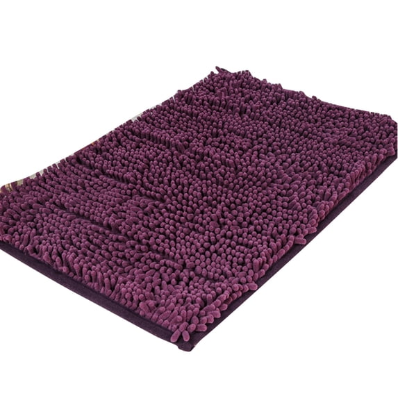 Bathroom Rugs, Extra Soft Absorbent Shaggy Chenille Bath Rugs, Machine Washable Rubber Backing Non-Slip Bath Mats for Bathroom Floor Tub and Shower, Home Decor Accessories(15.7"*23.6",Purple)