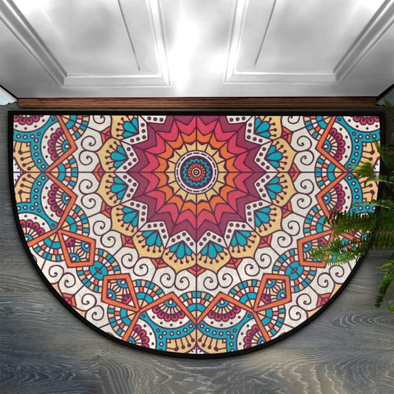 Floor Rug Fall Farmhouse Gnome Barn Sunflower Pumpkin Indoor Doormat Durable Welcome Front Door Mats Entryway Rugs Non-Slip Absorbent Area Rugs Resist Dirt Carpet for Room Decor 16"×24"