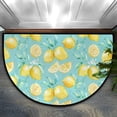 thumbnail image 1 of Bathroom Rugs Fruit Lemon Half Round Door Mat, Summer Leaves Half Circle Rug Non-Slip Welcome Entrance Indoor Rug Absorbent Doormats Floor Mats for Patio Home 18x30 in, 1 of 4