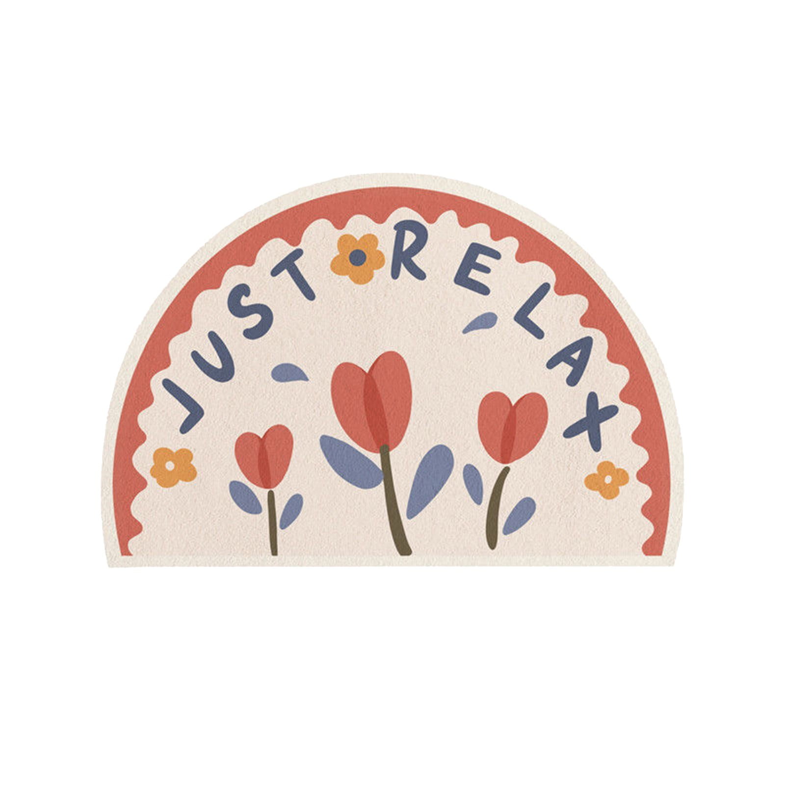 Bathroom Rugs Half Circle Bath Mat Cute Sun Bath Mats Retro Bohemian