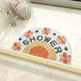 Bathroom Rugs Half Circle Bath Mat Cute Sun Bath Mats Retro Bohemian