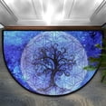 thumbnail image 1 of Bathroom Rugs Half Round Doormat Tree in Blue Background Indoor Anti-Skid Semi Circle Doormat Entrance Fall Half Circle Floor Rugs for Bathroom Bedroom Area Rugs mat 18x30 in, 1 of 4