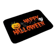 Bathroom Rugs Halloween Store Tomb Night Pumpkin Bats Mat 23.6*15.7inchDoor Entry Mat Long Strip Kitchen Bathroom Non-slip Mat Area Rug