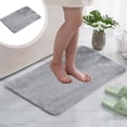 thumbnail image 1 of Bathroom Rugs Mat 17x24, Extra Soft Non Slip Absorbent Water Microfiber Bath Rugs, Machine Washable Quick Dry Bath Mats for Bathroom Floor, Shower, Home Decor, Gray, 1 of 9