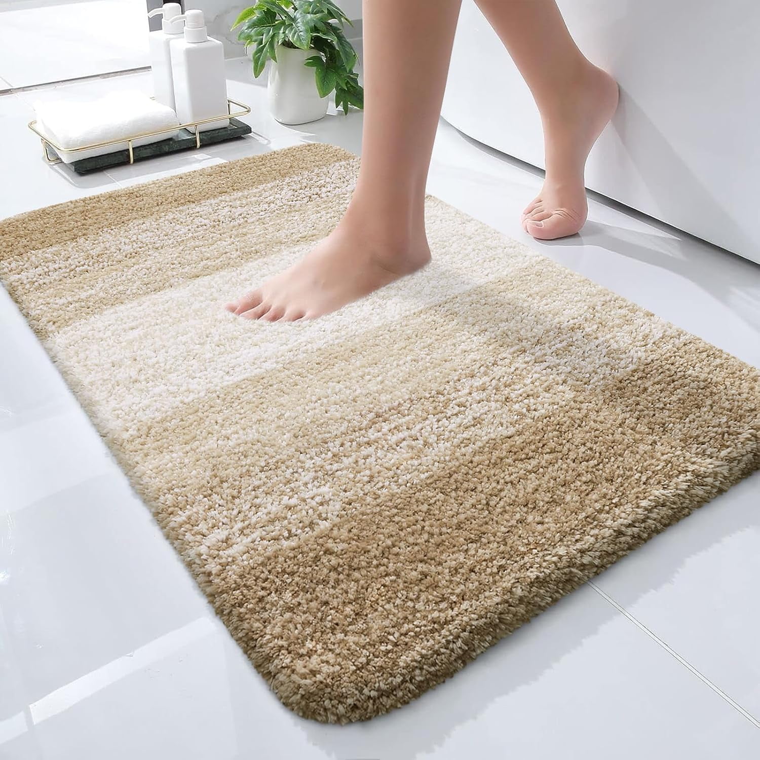 Bathroom Rugs Mat 24x16, Extra Soft Absorbent Microfiber Bath Rugs ...
