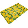Bathroom Rugs Mat, Checkered tractor St Patrick's yellow Door