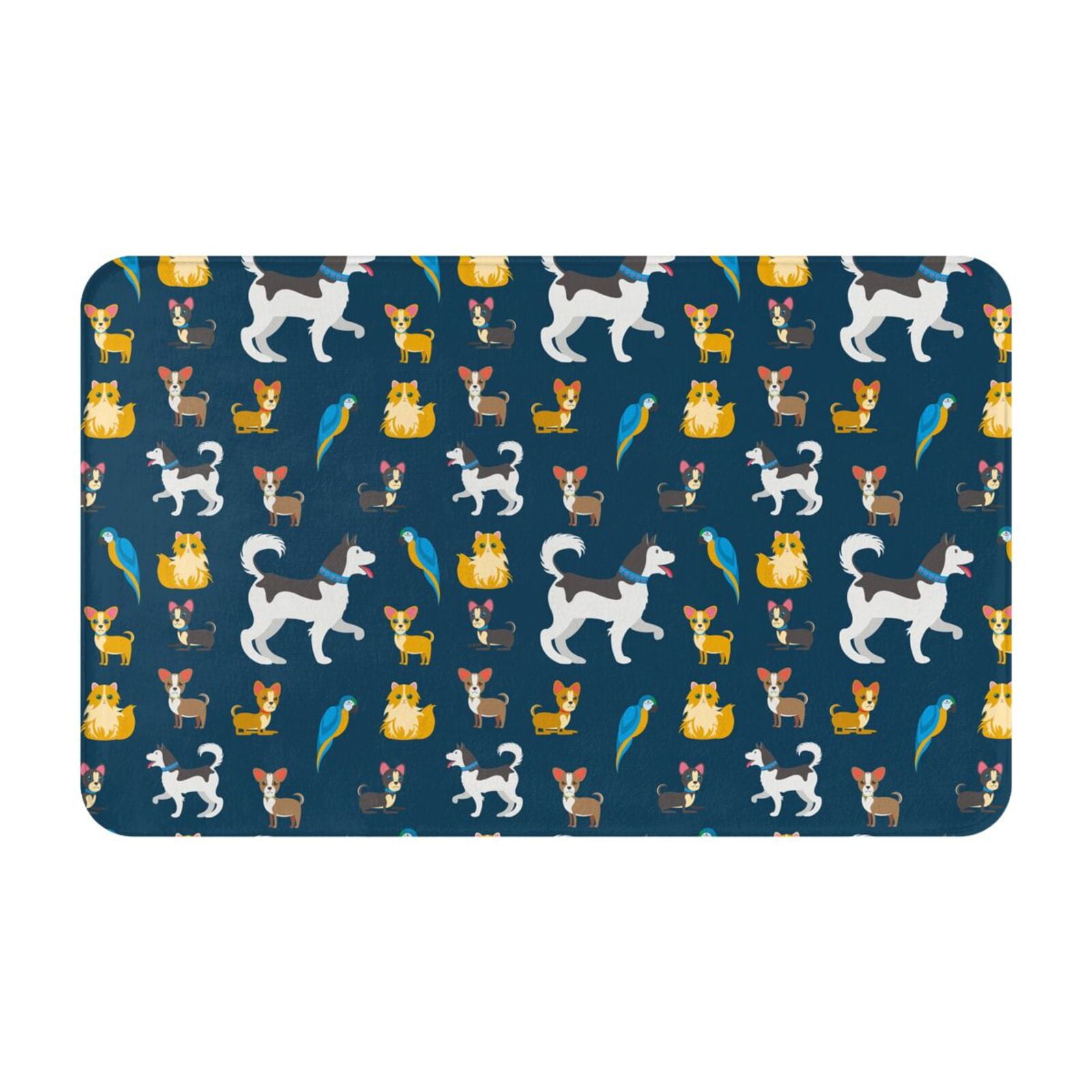 Bathroom Rugs Mat, Cute Dog bird cat Door Mats Entryway Indoor