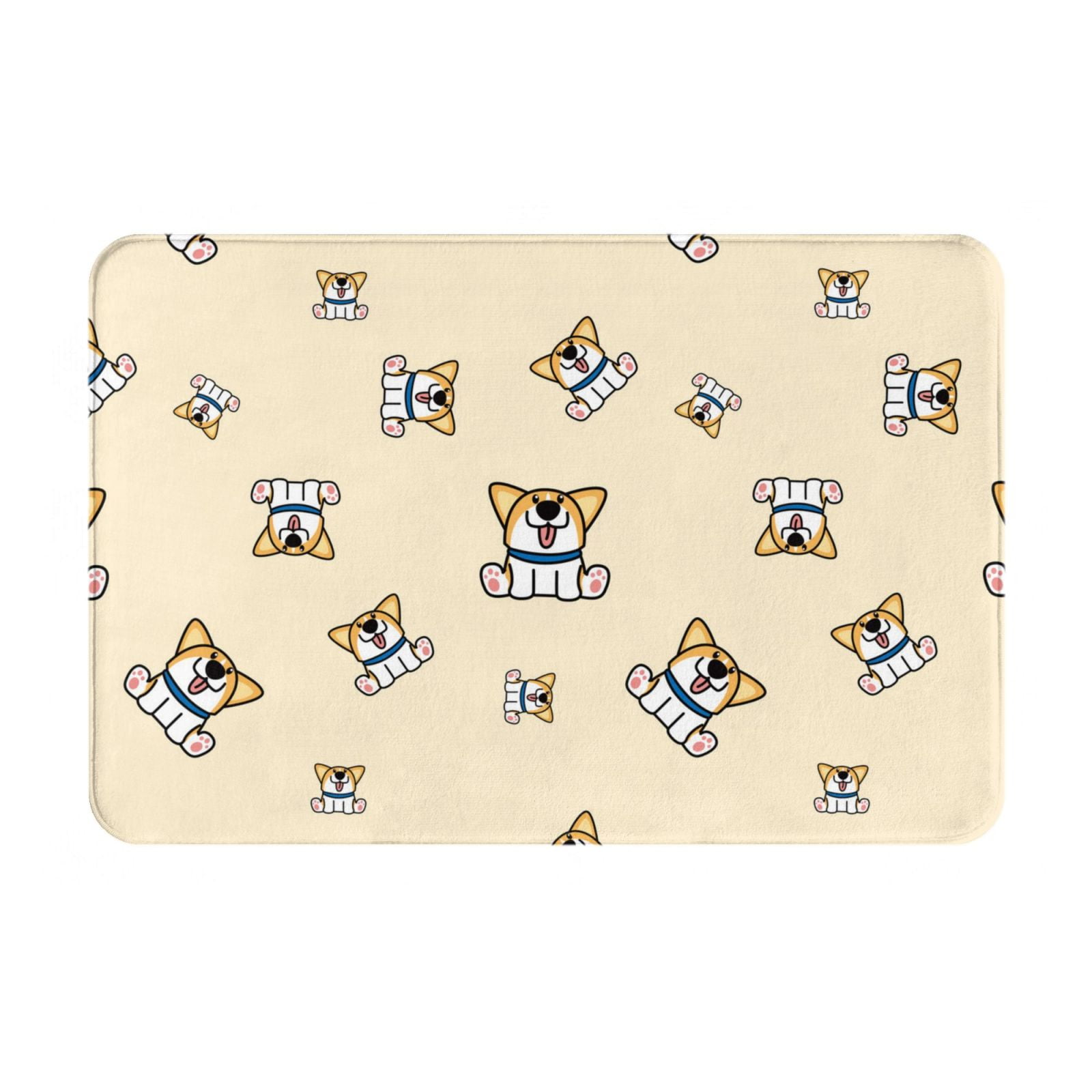 Bathroom Rugs Mat, Funny Cute Dog Non Slip Bath Kitchen Mat for