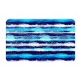 Bathroom Rugs Mat, Ice Blue Stripes Door Mats Entryway Indoor