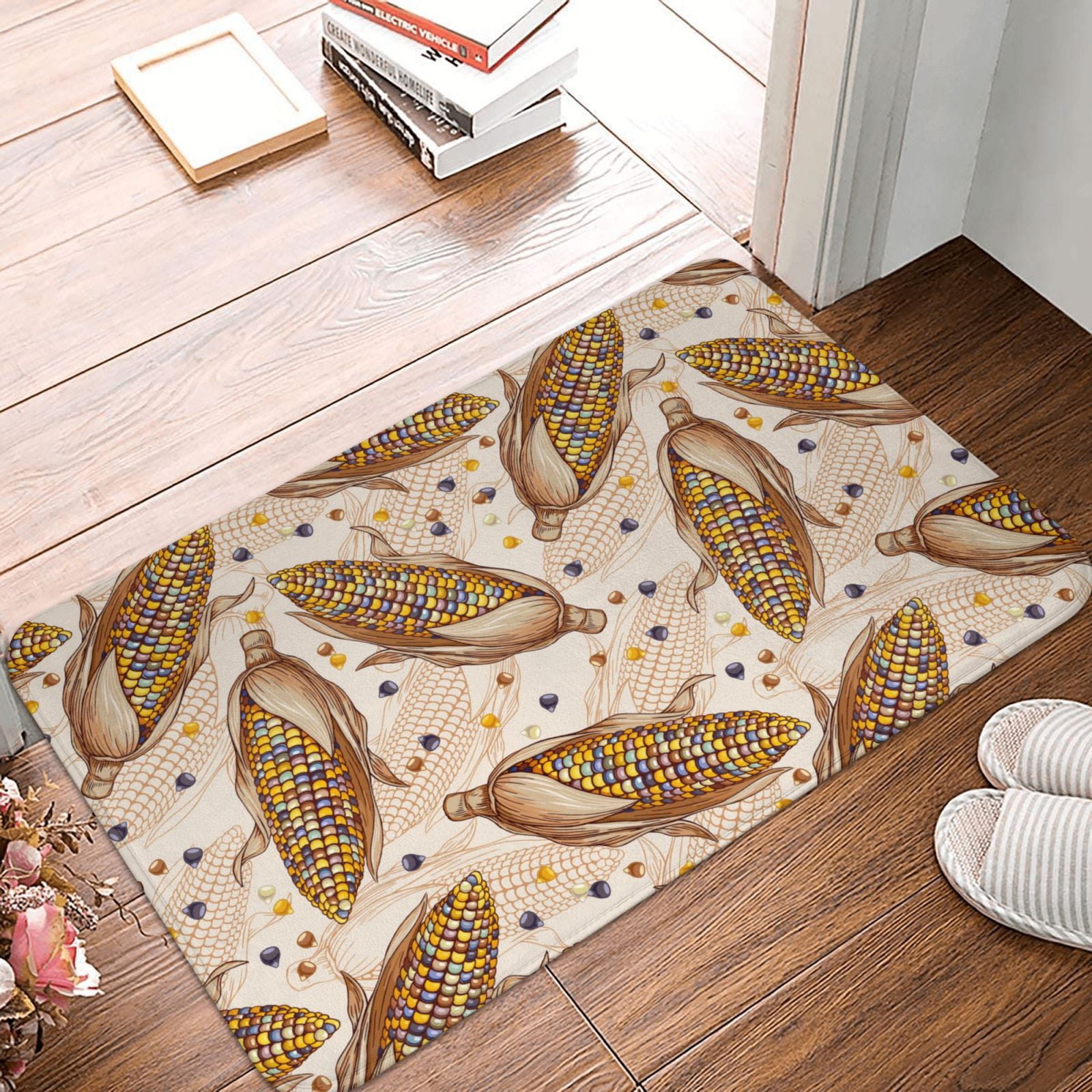 Bathroom Rugs Mat Indian corn print cute Entryway Indoor Door Mat