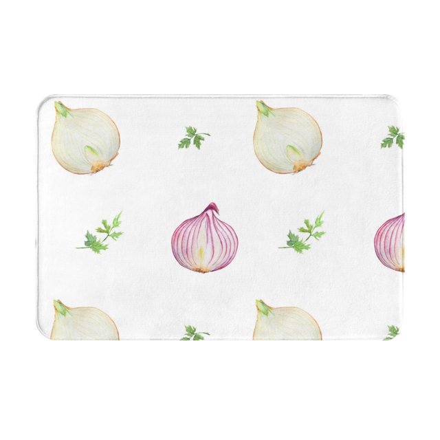 Bathroom Rugs Mat, Minimalist Onion leaf Washable Non Slip Bath Kitchen