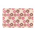 Bathroom Rugs Mat, Pink White Brown Doughnuts Door Mats