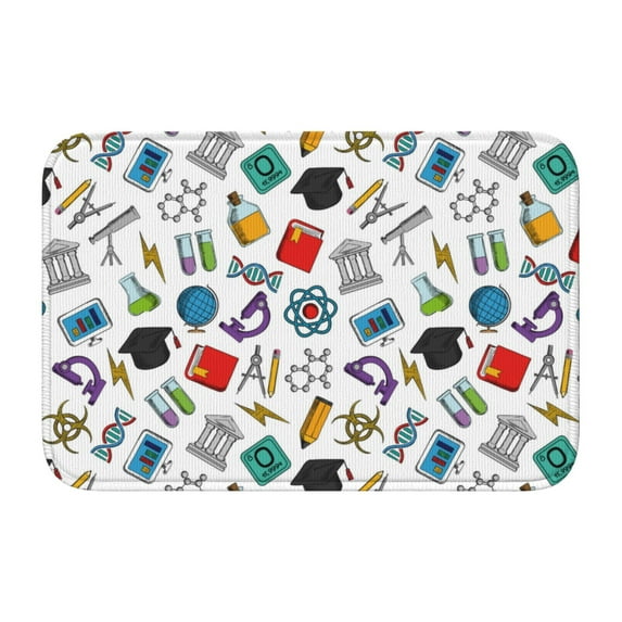 Bathroom Rugs Mat, School season Washable Non Slip Bath Kitchen Mat for Floor, Welcome Mat for Front Door Entryway Rug Indoor Door Mat Small Rugs 24x16 Inch