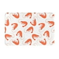 Bathroom Rugs Mat, Simple Shrimp Print White Non Slip Bath Kitchen Mat