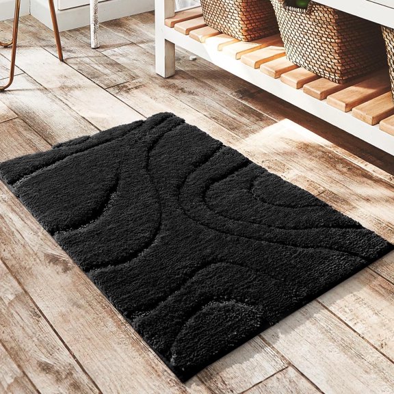 Bathroom Rugs Mat,Soft Plush Shaggy Microfiber Bath Rug,Non Slip Bath Mats For Bath[1]