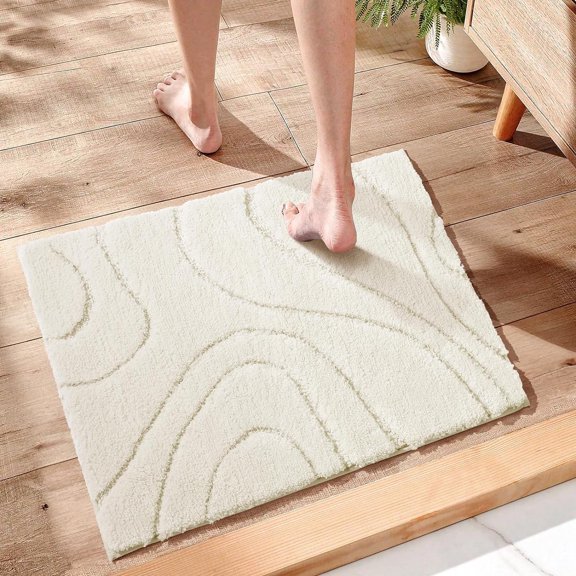Bathroom Rugs Mat,Soft Plush Shaggy Microfiber Bath Rug,Non Slip Bath Mats For Bath[1]
