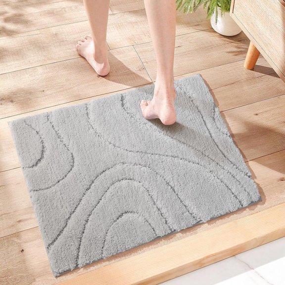 Bathroom Rugs Mat,Soft Plush Shaggy Microfiber Bath Rug,Non Slip Bath Mats For Bath[1]