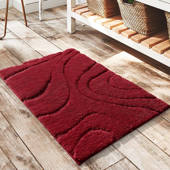 Bathroom Rugs Mat,Soft Plush Shaggy Microfiber Bath Rug,Non Slip Bath Mats For Bath[1]
