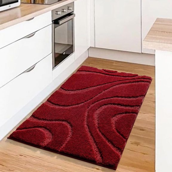 Bathroom Rugs Mat,Soft Plush Shaggy Microfiber Bath Rug,Non Slip Bath Mats For Bath[1]