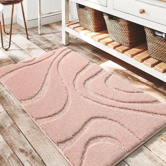 Bathroom Rugs Mat,Soft Plush Shaggy Microfiber Bath Rug,Non Slip Bath Mats For Bath[1]