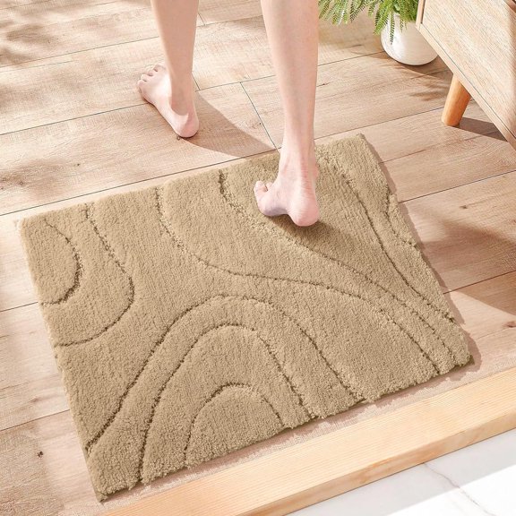 Bathroom Rugs Mat,Soft Plush Shaggy Microfiber Bath Rug,Non Slip Bath Mats For Bath[1]