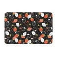 Bathroom Rugs Mat, cartoon Strawberry black Washable Non Slip Bath