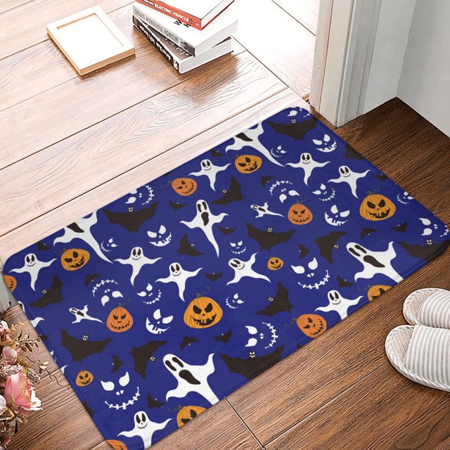 Bathroom Rugs Mat, fun halloween ghost Non Slip Bath Kitchen Mat for