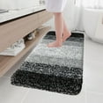 thumbnail image 1 of Bathroom Rugs and Mats Clearance Rvasteizo Living Room Bedroom Flocking Carpet Rug Bathroom Absorbent Non Slip Mats Kitchen Foot Mats Machine Wash Bathroom Rugs for Bedroom Bath Tub And Shower, Black, 1 of 5
