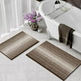 thumbnail image 1 of Bathroom Rugs and Mats Sets, 2 Piece Thick Absorbent Chenille Bath Mat Rug Set Non Slip, Soft Shaggy Bath Room Floor Mats for Bathroom, Machine Washable (20" x 32" Plus 16" x 24", Brown), 1 of 6