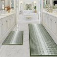 thumbnail image 1 of Bathroom Rugs and Mats Sets, 2 Piece Thick Absorbent Chenille Bath Mat Rug Set Non Slip, Soft Shaggy Bath Room Floor Mats for Bathroom, Machine Washable (24" x 70" Plus 20" x 32", Sage), 1 of 6
