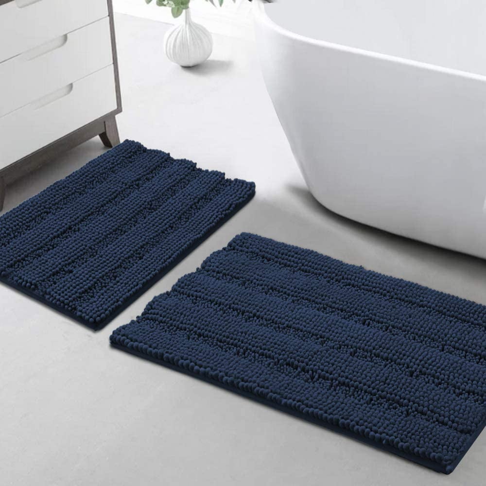 Bathroom Rugs Set 2 Pieces, Non Slip, Machine Washable, Digital