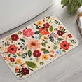 thumbnail image 1 of Bathroom Rugs Non-Slip Floral Bath Mat, Small Flower Rug Cute Bath Mat, Soft Plush Washable Bathmat Shower Rug for Bathtub Decor, 1 of 6