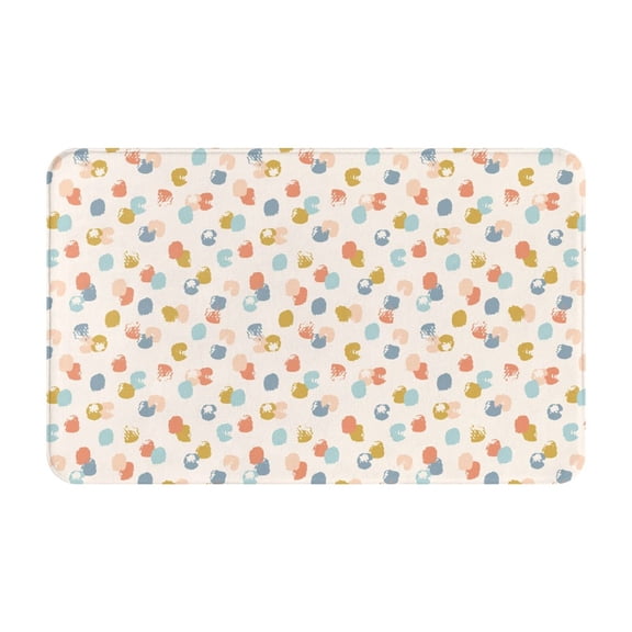 Bathroom Rugs Non Slip Washable - Abstract paint dots spots pattern Kitchen Mats for Floor, Area Rugs for Entryway Rugs Indoor, Laundry Bathroom Room Door Rug with Rubber Backing 20x31.5in