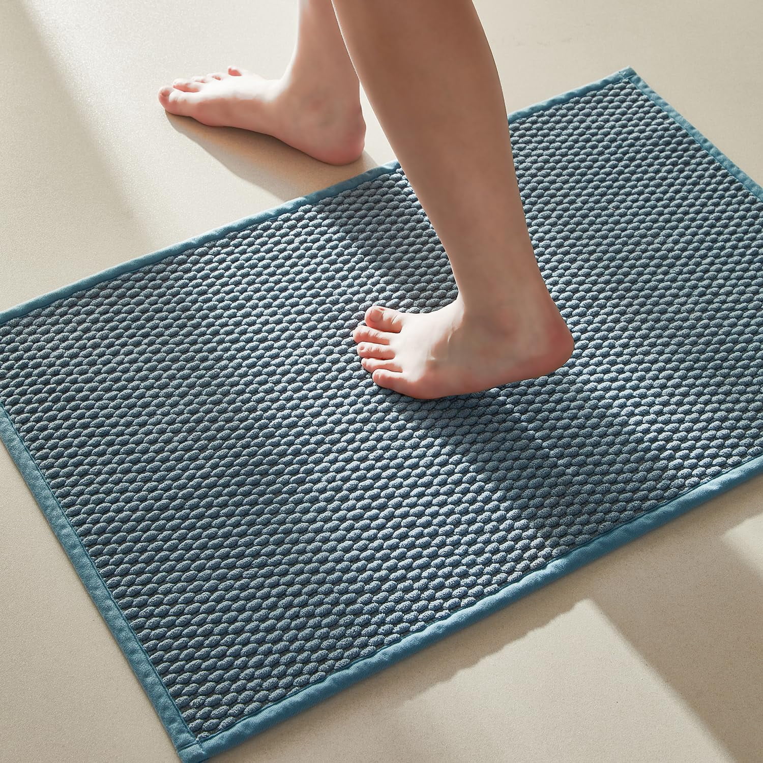 Bathroom Rugs Non Slip Washable Bath Rugs Super Absorbent Chenille ...