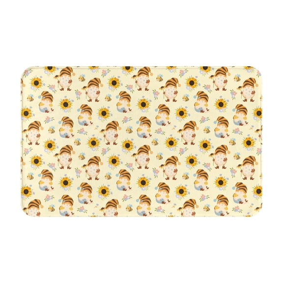 Bathroom Rugs Non Slip Washable - Bee Honey Honeycomb Bee Kitchen Mats for Floor, Area Rugs for Entryway Rugs Indoor, Laundry Bathroom Room Door Rug with Rubber Backing 20x31.5in