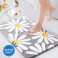 thumbnail image 1 of Bathroom Rugs Non Slip Washable, Blue Large Bath Mats for Bathroom Floor, Soft Cute Daisy, Shaggy Soft and Absorbent, Thick Plush Shower Bath Rug Runner Decor, 1 of 7