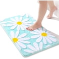 thumbnail image 1 of Bathroom Rugs Non Slip Washable, Blue Large Bath Mats for Bathroom Floor, Soft Cute Daisy, Shaggy Soft and Absorbent, Thick Plush Shower Bath Rug Runner Decor, 1 of 6