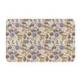 thumbnail image 1 of Bathroom Rugs Non Slip Washable - Blue Yellow Flower Paisley Kitchen Mats for Floor, Area Rugs for Entryway Rugs Indoor, Laundry Bathroom Room Door Rug with Rubber Backing 20x31.5in, 1 of 8