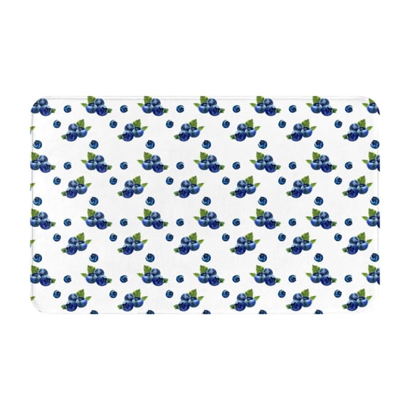 Bathroom Rugs Non Slip Washable - Blueberries Print berry Kitchen Mats for Floor, Area Rugs for Entryway Rugs Indoor, Laundry Bathroom Room Door Rug with Rubber Backing 20x31.5in