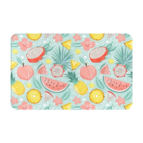 Bathroom Rugs Non Slip Washable - Bright Peach Kitchen Mats for Floor, Area Rugs for Entryway Rugs Indoor, Laundry Bathroom Room Door Rug with Rubber Backing 20x31.5in