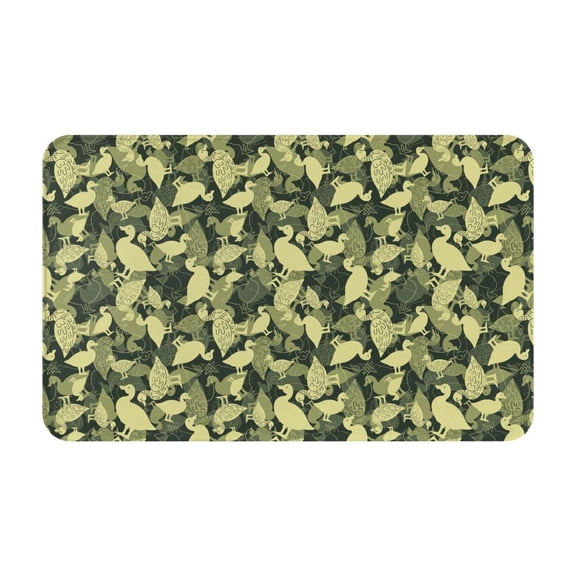 Bathroom Rugs Non Slip Washable - Cartoon Cute Duck Green_A Kitchen Mats for Floor, Area Rugs for Entryway Rugs Indoor, Laundry Bathroom Room Door Rug with Rubber Backing 20x31.5in